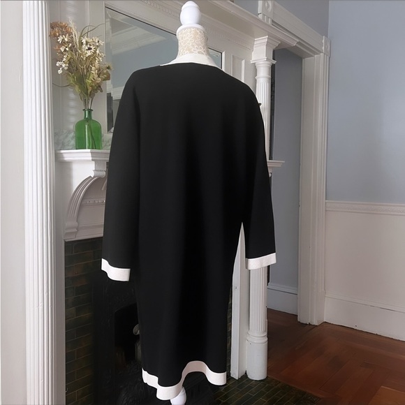 RARE KATE SPADE Head In The Clouds Black & Off White Knit Coat Size Medium - Picture 10 of 16